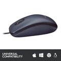 LOGITECH M100r Wired Ambidextrous USB Gaming Mouse ( 910-006765 ) ( 1000DPI / 3 Macro Buttons ) ( Black ) – TechCure India