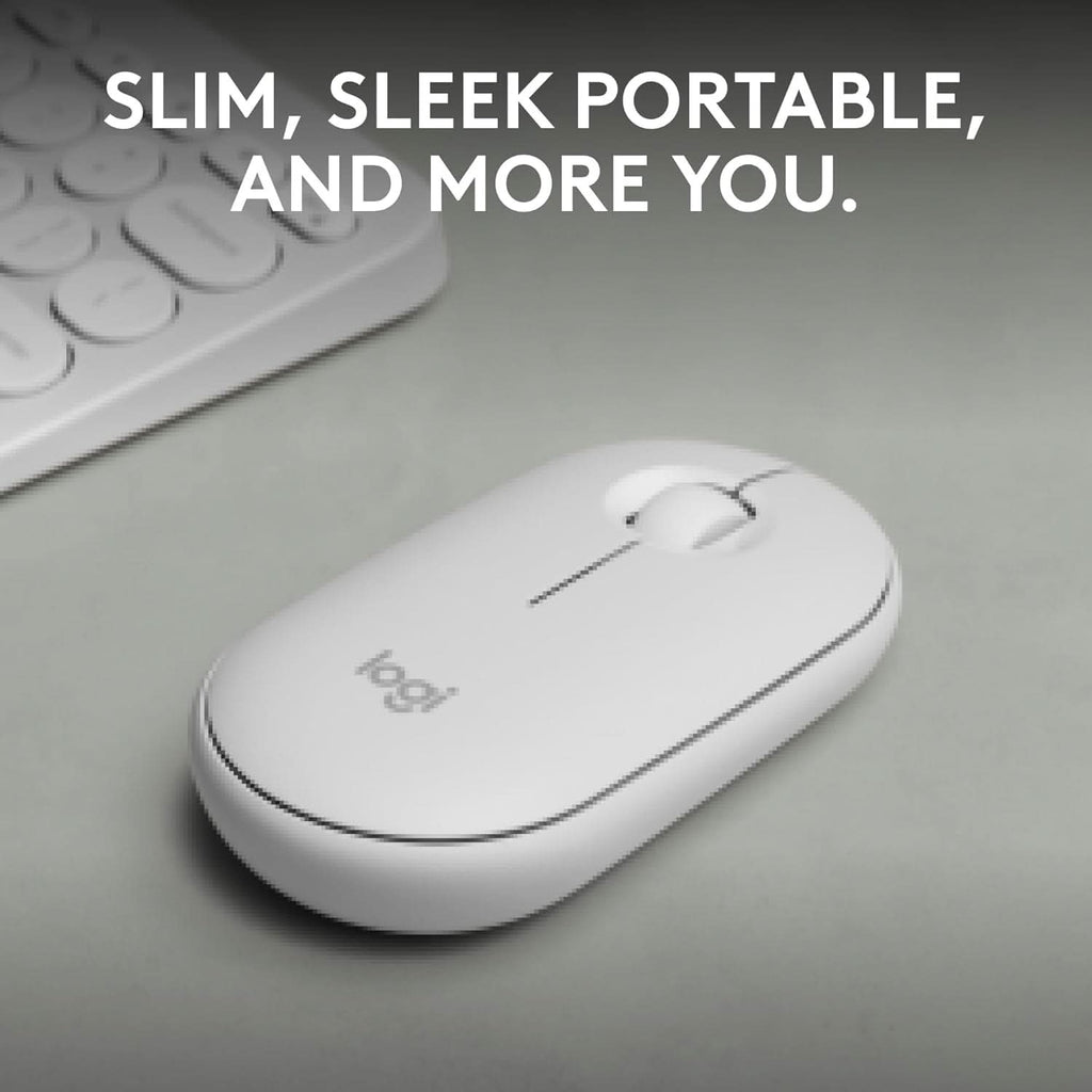 LOGITECH PEBBLE MOUSE 2 M350S SLIM BLUETOOTH WIRELESS MOUSE WHITE – photo 2 – TechCure India