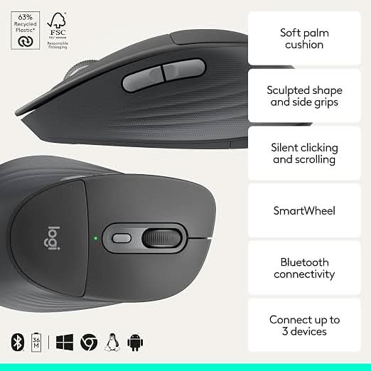 Logitech Signature Comfort Plus M850 L Wireless Mouse – photo 2 – TechCure India
