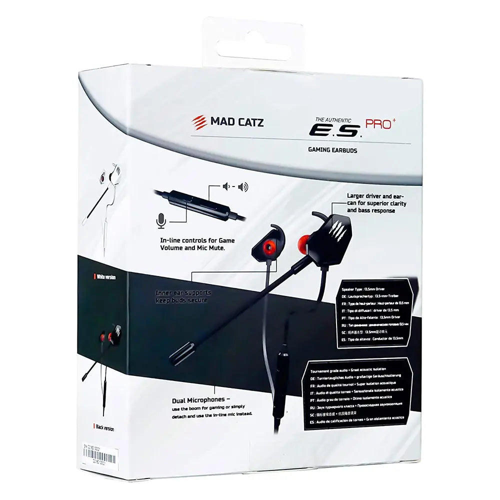 Mad Catz E.S. Pro + Gaming Ear Buds (Black) (Ae21Cdinbl000-0) – TechCure India