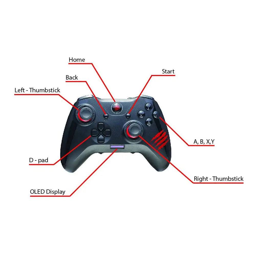 Mad Catz The Authentic C.A.T. 7 Wired Gaming Controller (Gcpccainbl000-0) – TechCure India