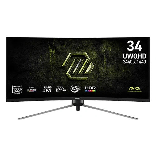 MSI MAG 345CQRF E20 34 Inch 2K UWQHD 200Hz VA Panel 110% SRGB 0.5MS Adaptive Sync Curved Gaming Monitor – TechCure India