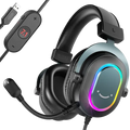 FIFINE H6 Wired 7.1 Surround Gaming Surround Gaming Headphone With Mic ( Black ) ( PC/PS4/PS5 )