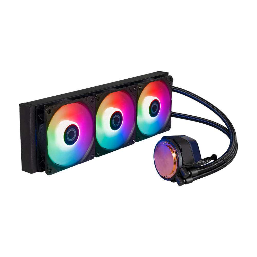 COOLER MASTER Master Liquid 360 Atmos ARGB 360mm CPU Liquid Cooler (Black) - 3