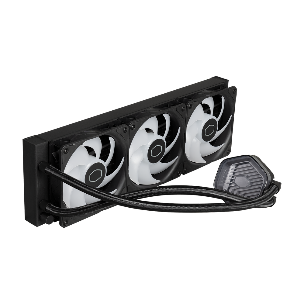 COOLER MASTER Master Liquid 360 Atmos ARGB 360mm CPU Liquid Cooler (Black) - 6
