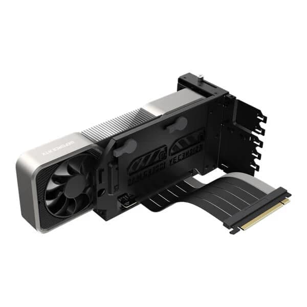 COOLER MASTER Vertical Graphics Card Holder Kit V3 - PCIe 4.0 Riser Cable For E-ATX Cabinet (Black) - 4