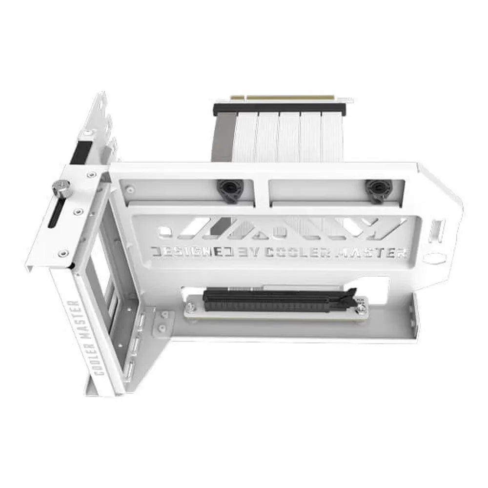 COOLER MASTER Vertical Graphics Card Holder Kit V3 - PCIe 4.0 Riser Cable For E-ATX Cabinet (White) - 4