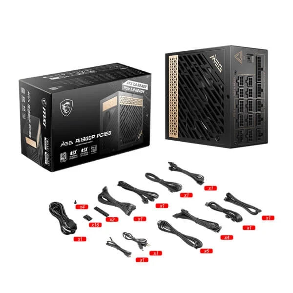 MSI MEG Ai 1300P 1300W 80 + Platinum ATX 3.0 Power Supply – TechCure India