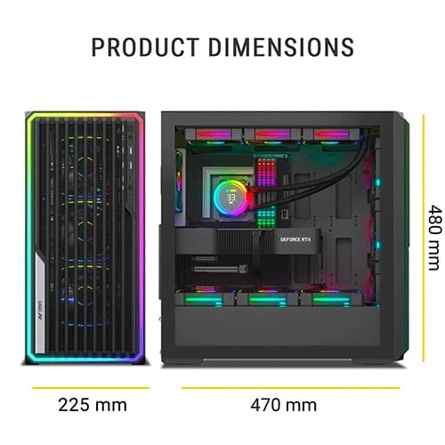 Ant Esports MeshX360 ARGB E-ATX Mid Tower Case – TechCure India