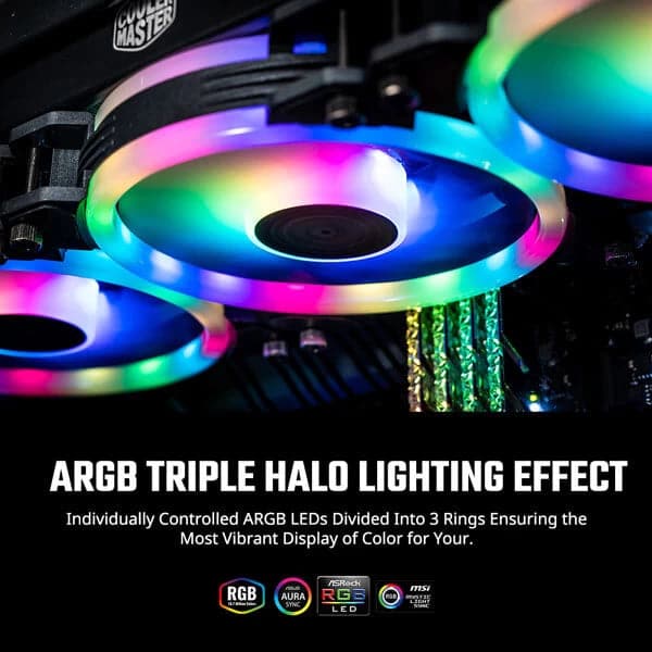COOLER MASTER MasterFan MF120 S3 ARGB Case Fan (Single Pack) - 5