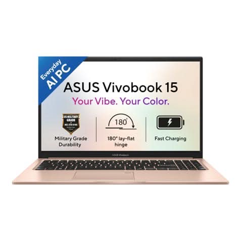 ASUS Vivobook 15 X1504MA-BQ426WS, Intel Core 5 320, 16GB, 512GB SSD, Intel Graphics, 15.6 inch FHD, Windows 11 Home, Office Home 2024, M365 Basic, 1 Year, Terra Cotta – TechCure India