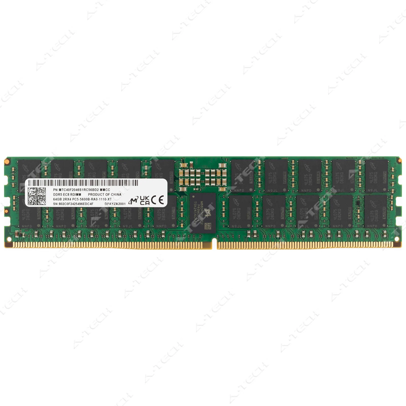Micron 64GB DDR5 5600MHz ECC Reg DIMM Server Memory Brand New – TechCure India