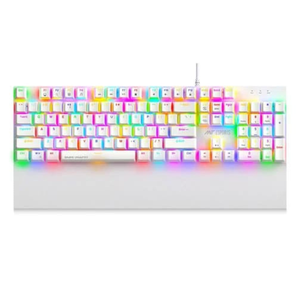 ANT ESPORTS MK4100 Full Size RGB Wired Gaming Keyboard ( White ) ( Red Switch )