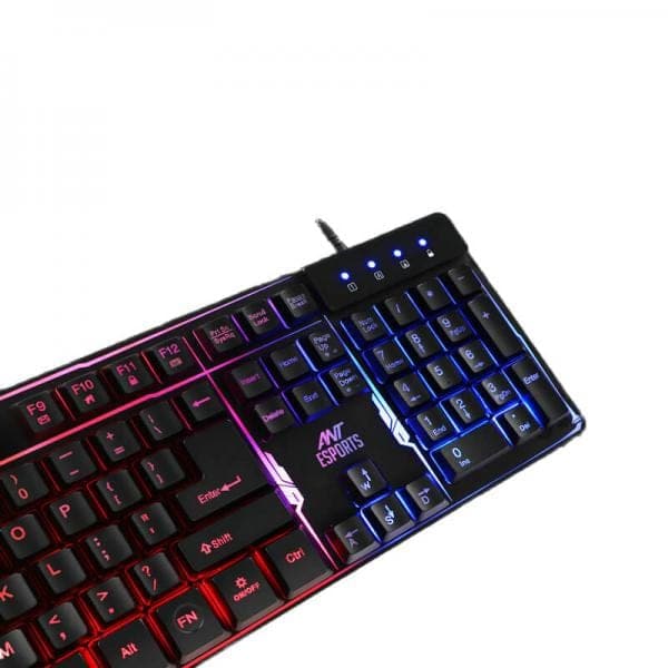 ANT ESPORTS MK700 Pro Full Size Backlit Rainbow Membrane Wired Gaming Keyboard (Black) (Membrane Keyboard) (MK700-Pro) - 3