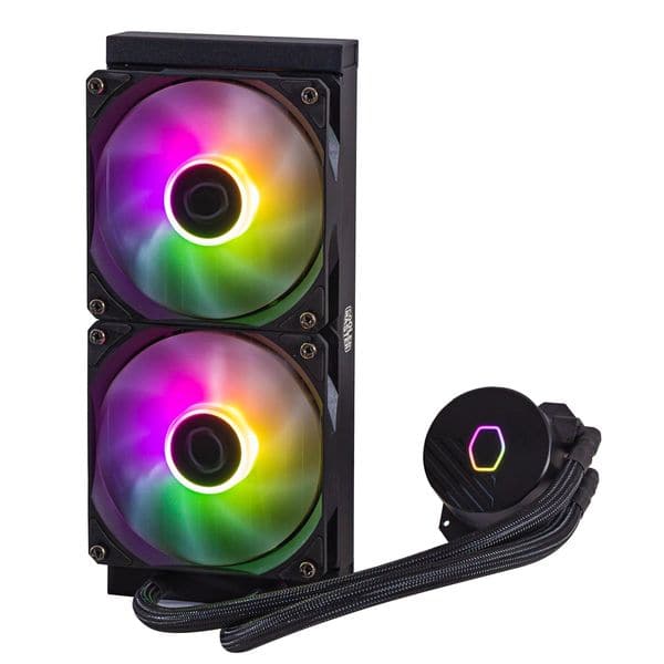COOLER MASTER MasterLiquid 240L Core ARGB Liquid Cooler (Black) – TechCure India
