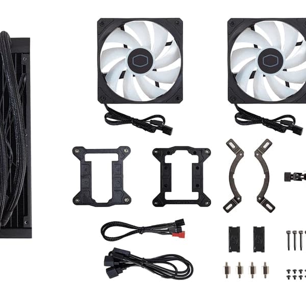 COOLER MASTER MasterLiquid 240L Core ARGB 240mm CPU Liquid Cooler (Black) - 6
