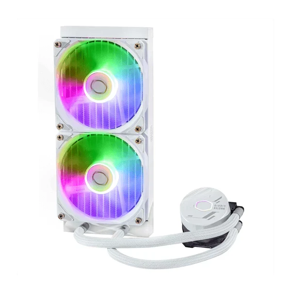 COOLER MASTER MasterLiquid ML240 Core ARGB CPU Liquid Cooler (White) - 4