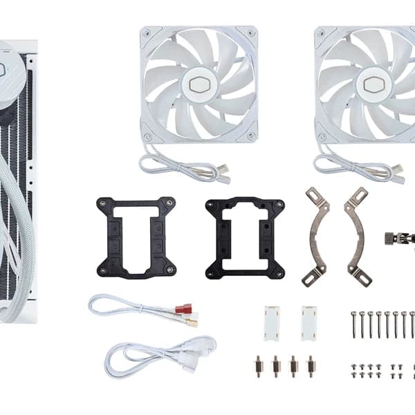 COOLER MASTER MasterLiquid ML240 Core ARGB CPU Liquid Cooler (White) - 6