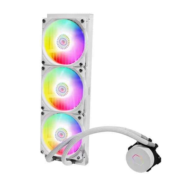 COOLER MASTER ML360L ARGB V2 360mm CPU Liquid Cooler (White) - 2