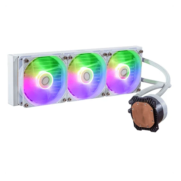 COOLER MASTER MasterLiquid 360L Core ARGB 360mm CPU Liquid Cooler (White) - 4