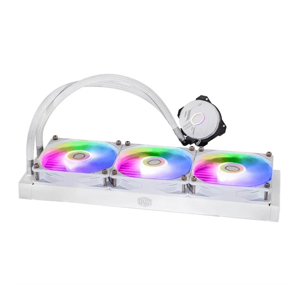 COOLER MASTER MasterLiquid 360L Core ARGB 360mm CPU Liquid Cooler (White) - 3