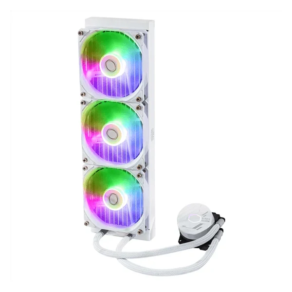 COOLER MASTER MasterLiquid 360L Core ARGB 360mm CPU Liquid Cooler (White) - 2