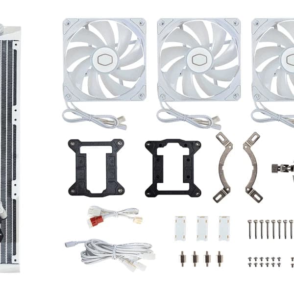 COOLER MASTER MasterLiquid 360L Core ARGB 360mm CPU Liquid Cooler (White) - 6