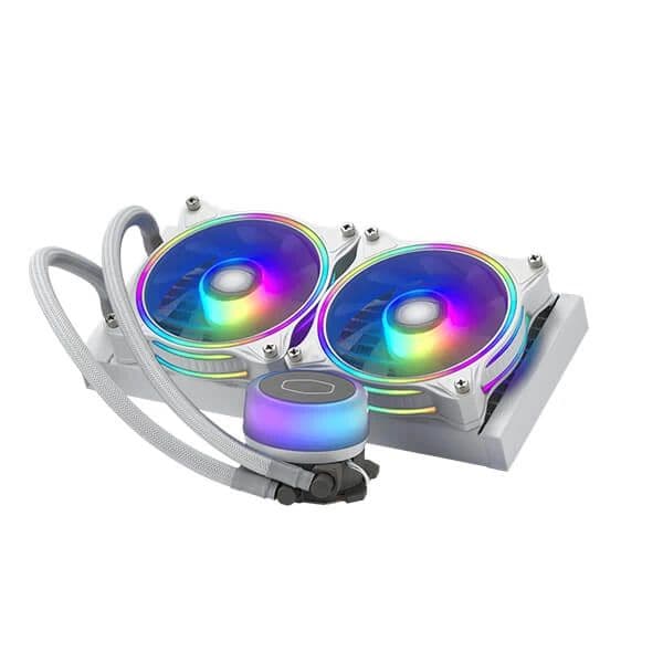 COOLER MASTER ML240 illusion ARGB 240mm CPU Liquid Cooler (White) - 2