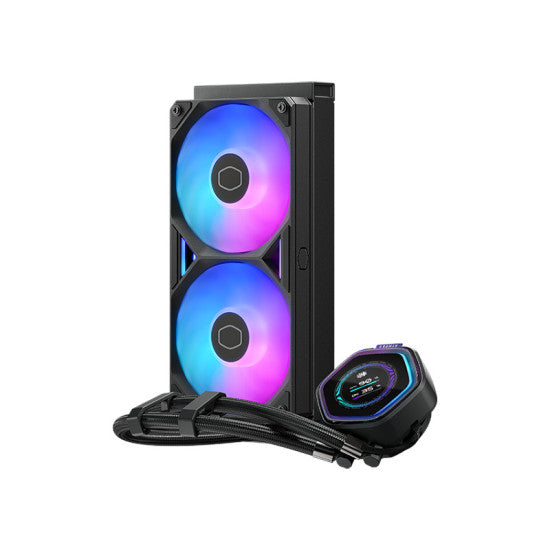 Cooler Master MasterLiquid Atmos II LCD 240mm CPU Liquid Cooler Black – TechCure India