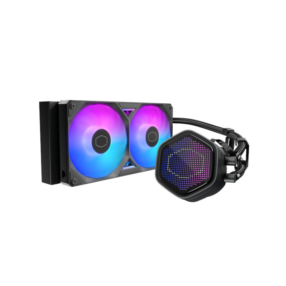 COOLER MASTER Master Liquid Atmos II Pixel 240mm ARGB CPU Liquid Cooler ( Black ) ( With LCD Display ) [ Atmos 2 Pixel ] - 2