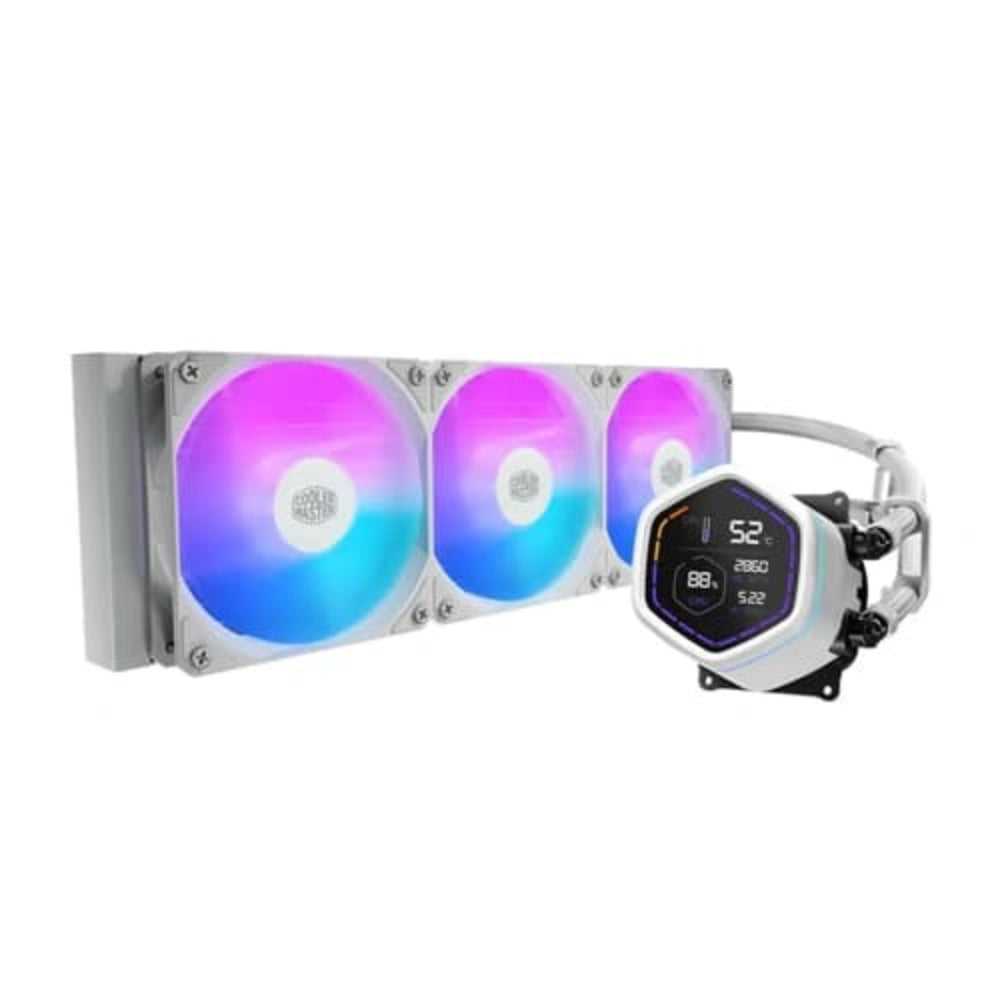 COOLER MASTER Masterliquid Core NEX Digital 360mm CPU Liquid Cooler ( White ) – TechCure India