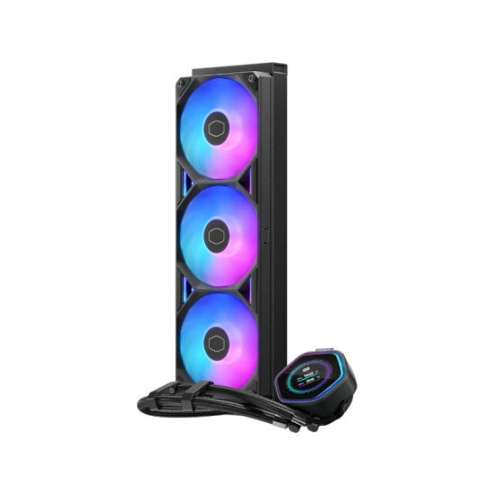 COOLER MASTER Master Liquid Atmos II 360mm ARGB CPU Liquid Cooler ( Black ) ( With LCD Display ) [ Atmos 2 ] - 2