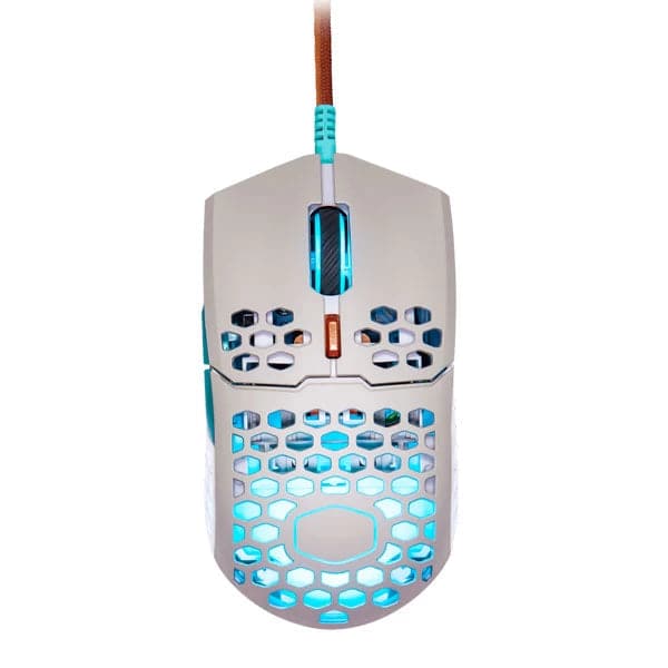 COOLER MASTER MM711 Retro Wired Ergonomic RGB Gaming Mouse ( MM-711-GSOL1 ) ( 16000DPI / 6 Macro Buttons ) ( Grey )