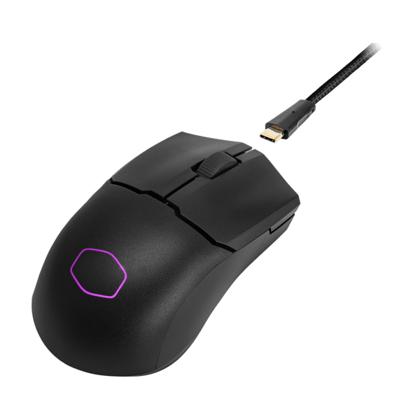 COOLER MASTER MM712 Wireless + Bluetooth Ambidextrous Gaming Mouse ( MM-712-WWOH1 ) ( 19000DPI / 6 Macro Buttons ) ( Black ) - 2