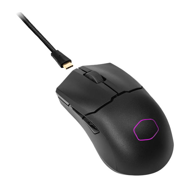 COOLER MASTER MM712 Wireless + Bluetooth Ambidextrous Gaming Mouse ( MM-712-WWOH1 ) ( 19000DPI / 6 Macro Buttons ) ( Black ) - 3