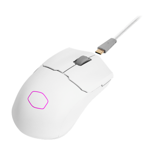 COOLER MASTER MM712 Wireless + Bluetooth Ambidextrous Gaming Mouse ( MM-712-WWOH1 ) ( 19000DPI / 6 Macro Buttons ) ( White ) - 2