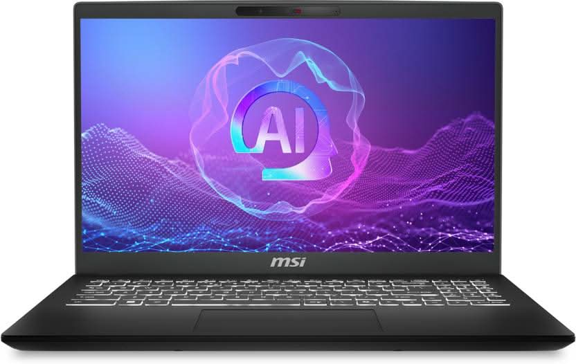 MSI MODERN 15 H AI C2HMG-233IN 9S7-15H551-233 [ULTRA7-255H/16GB/1TB SSD/WIN11 HOME/15.6"/INTEGRATED GRAPHICS/1 YEAR(S)/BLACK] – TechCure India