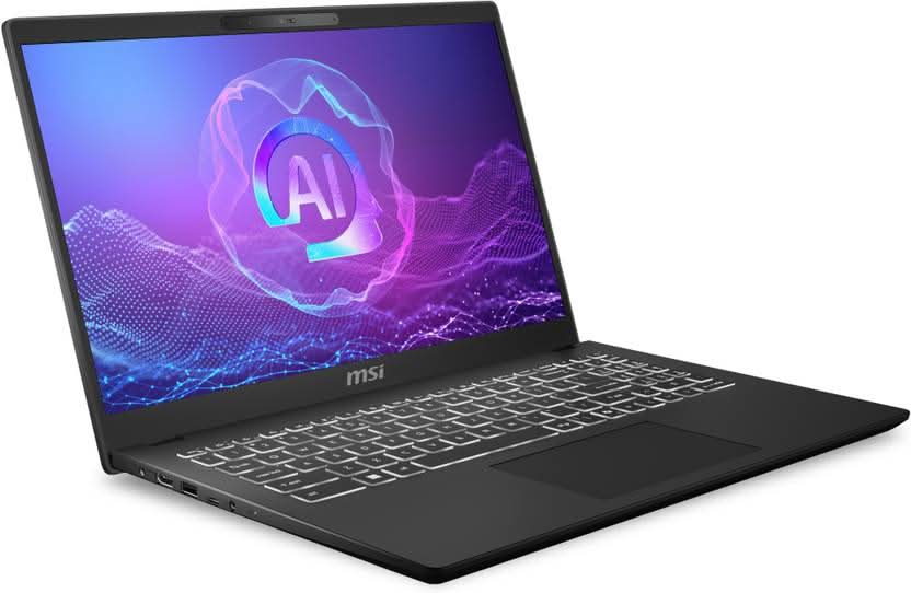 MSI MODERN 15 H AI C2HMG-233IN 9S7-15H551-233 [ULTRA7-255H/16GB/1TB SSD/WIN11 HOME/15.6"/INTEGRATED GRAPHICS/1 YEAR(S)/BLACK] – TechCure India