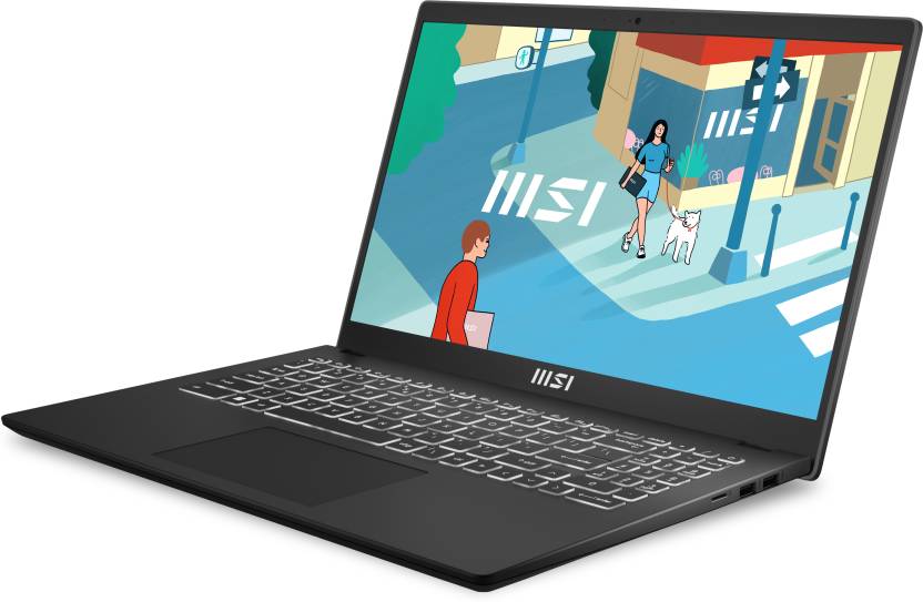 MSI MODERN 15 H B13M 224IN INTEL CORE I9 13TH GEN BUSINESS LAPTOP (16GB, 512GB SSD, WINDOWS 11 HOME, 15.6 INCH FULL HD IPS DISPLAY, MS OFFICE 2021, CLASSIC BLACK, 1.9 KG) – TechCure India