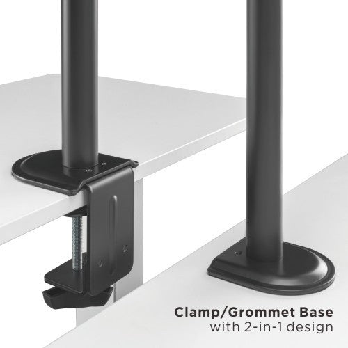 Monitor Stand With Laptop Holder – Monitor Arm With Laptop Tray Arm (for 13–32″ Monitors and 10–17″ Laptops – 8 kg capacity Per Arm — image 5