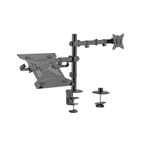 Monitor Stand With Laptop Holder – Monitor Arm With Laptop Tray Arm (for 13–32″ Monitors and 10–17″ Laptops – 8 kg capacity Per Arm — image 6