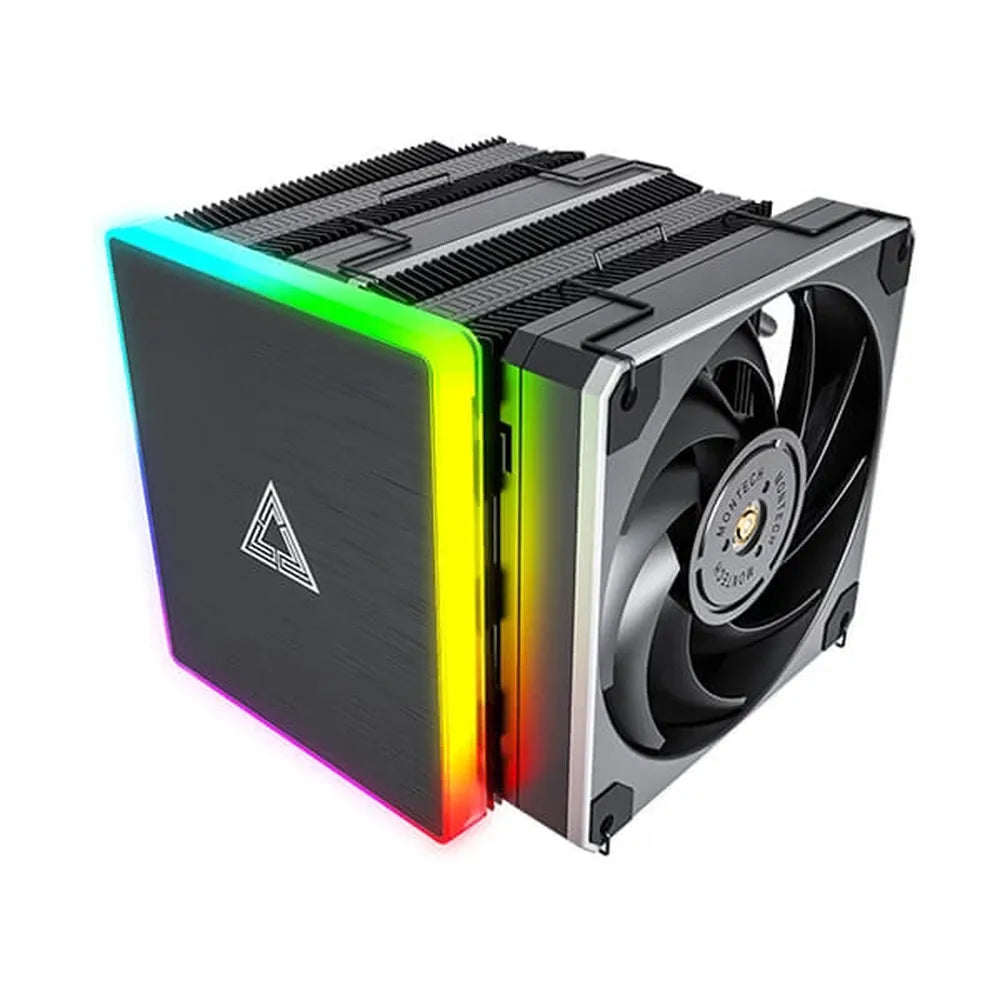MONTECH Metal DT24 Premium 120mm ARGB Dual Tower CPU Air Cooler ( Black ) – TechCure India