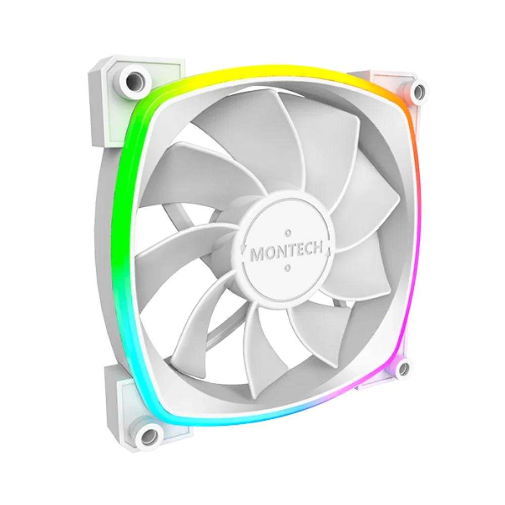 MONTECH RX120 PWM 120mm ARGB Cabinet Fan (White) (Single Pack) – TechCure India