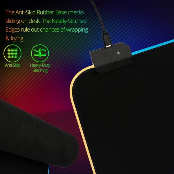 COCONUT MP01 RGB Large Extended Black Mousepad - 3