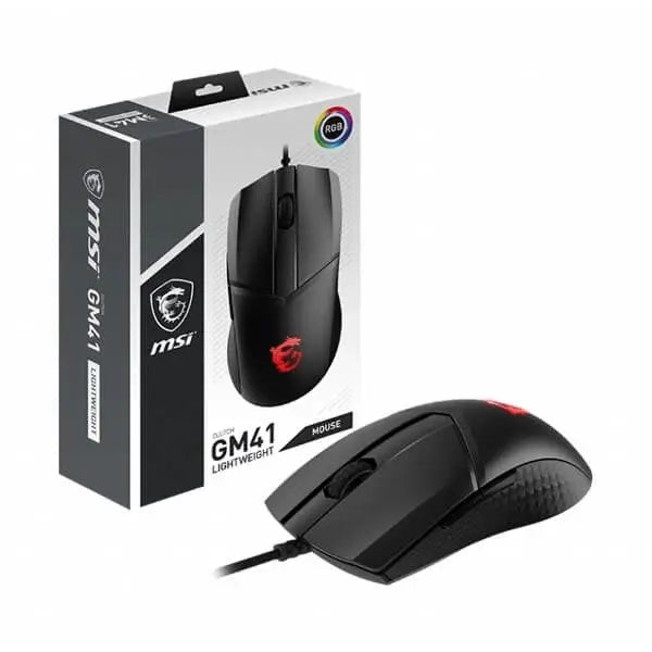Msi Clutch GM41 Lightweight Ergonomic Wired Gaming Mouse (Clutch-GM41-Lightweight) – TechCure India