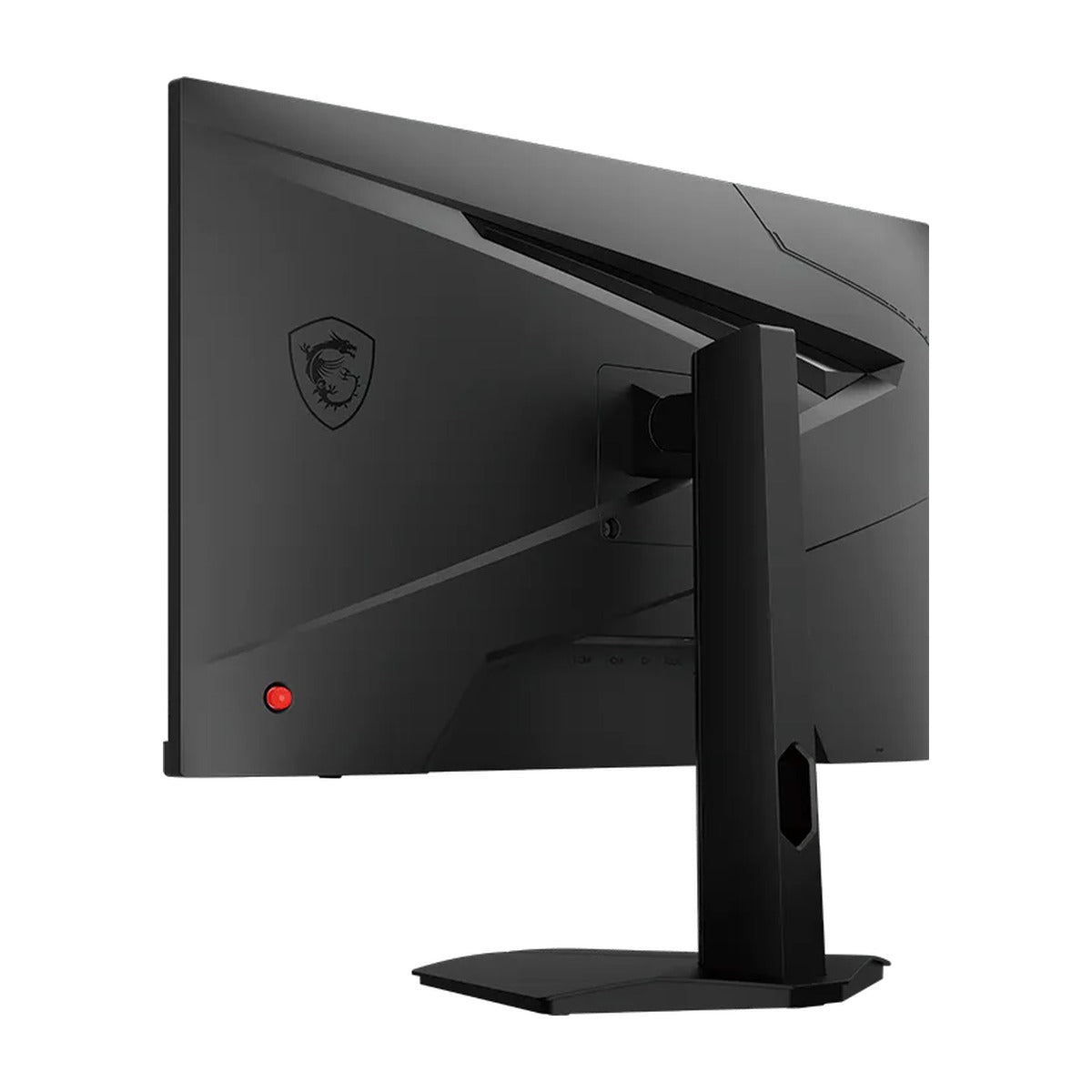 G244F E2 - rear three-quarter left view of MSI G244F E2 monitor on stand