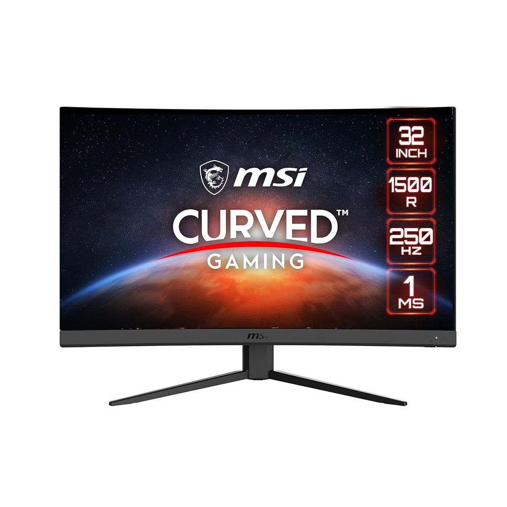 MSI G32C4X 32 Inch FHD 250Hz VA Panel 114.8%SRGB 1MS AMD Freesync Curved Gaming Monitor – TechCure India