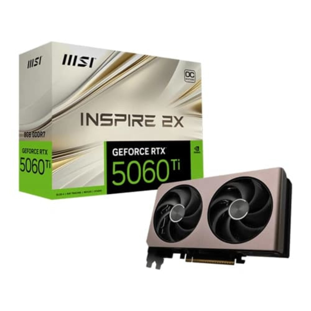 MSI GeForce RTX 5060 Ti Inspire 2X OC 8GB Nvidia Graphic Card – TechCure India
