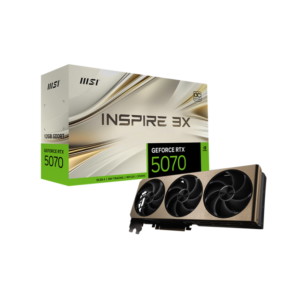 MSI GeForce RTX 5070 Inspire 3X OC 12GB Nvidia Graphic Card – TechCure India