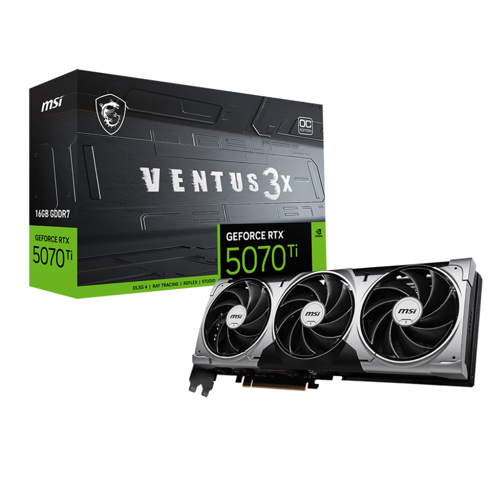 MSI GeForce RTX 5070 Ti Ventus 3X OC 16GB Nvidia Graphic Card – TechCure India